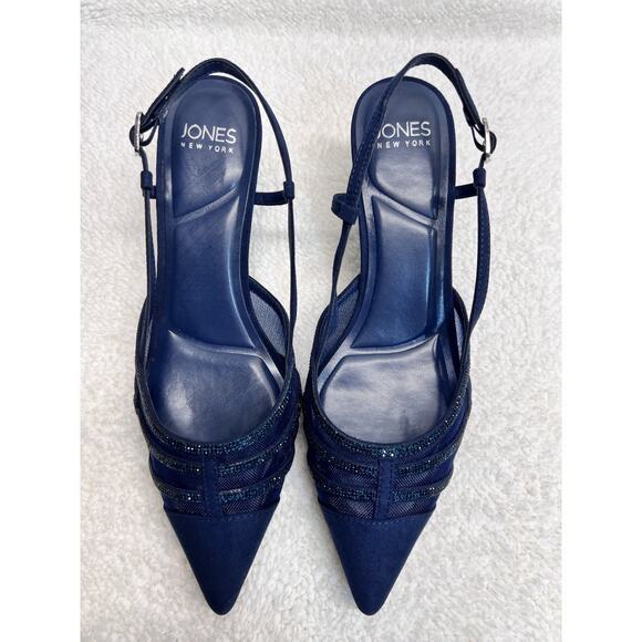 Jones New York Shoes - Jones New York Lindala Slingback Kitten Heel Evening Pumps Women's US 7.5